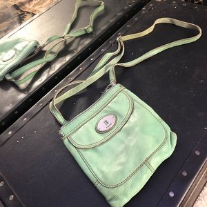 ❇️💚MINT GREEN FOSSIL CROSSBODY BAG